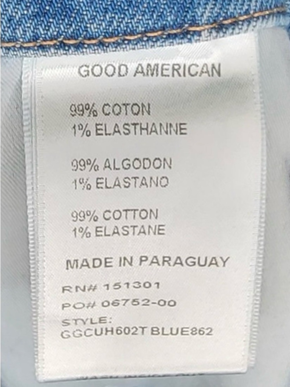 Good American Good Girlfriend High Rise Distressed Jeans Size 8/29 Light Wash - Picture 10 of 10